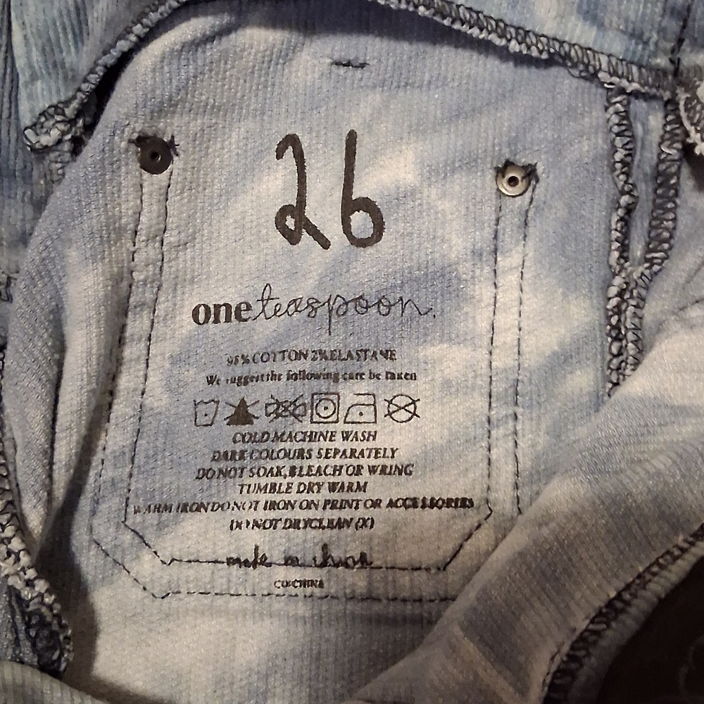 Oneteaspoon Tie Dye Cord Ziggy's Super Flare Bell Bottom Pants - Picture 9 of 11